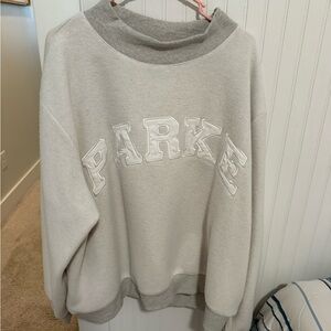 Parke Varsity Inside Out Fleece Mockneck Sweatshirt